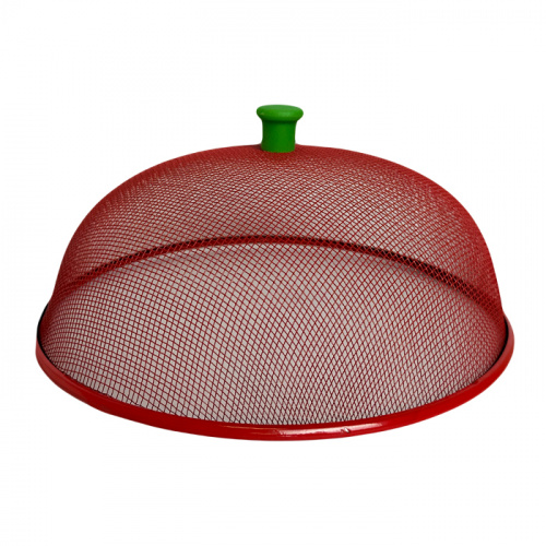 Крышка-сетка корзинки для фруктов, D=24,5см, сталь, красная